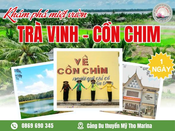TOUR TRÀ VINH - KDL CỒN CHIM